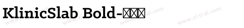 KlinicSlab Bold字体转换